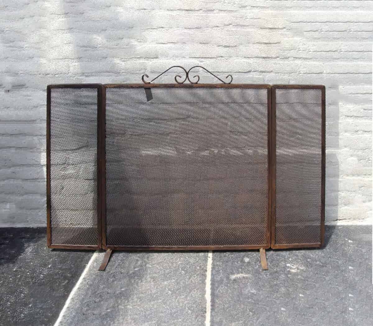 Haardscherm-driedelig