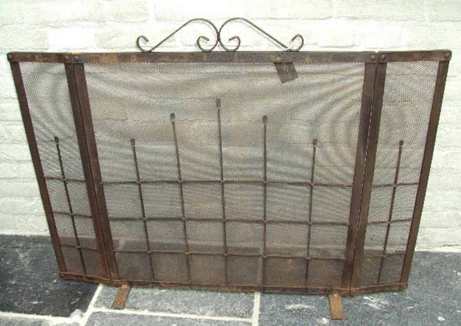 Haardscherm-driedelig