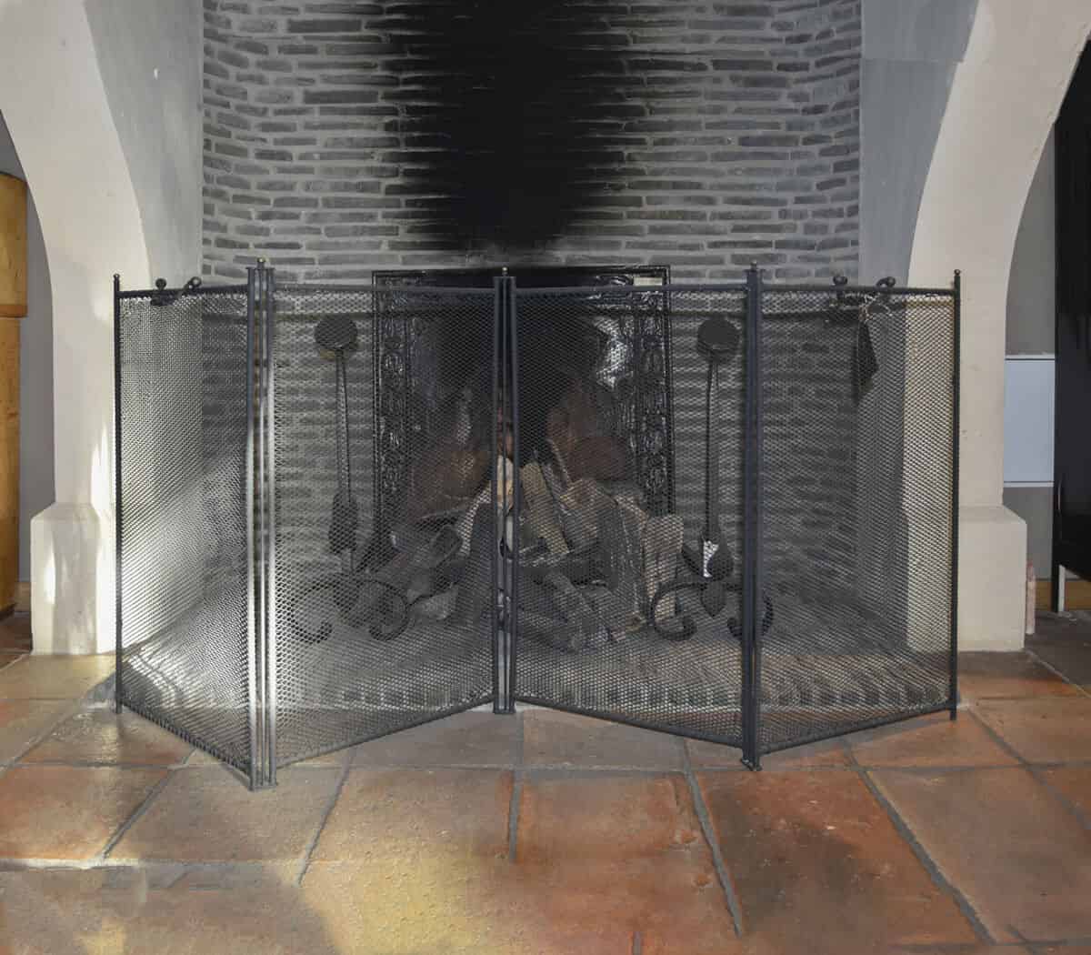 Haardscherm-vierdelig