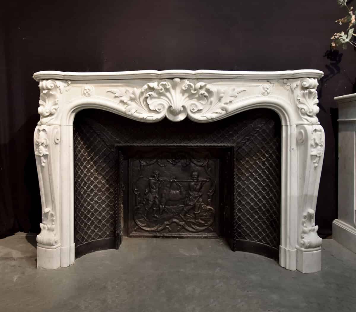 Antieke-Louis-XV-marmeren-voorzetschouw