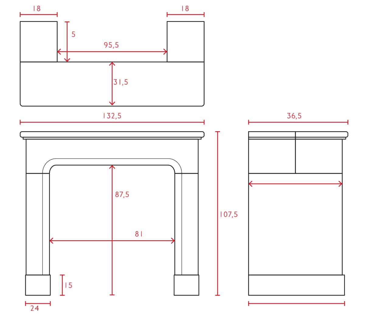 Marmeren-ombouwschouw