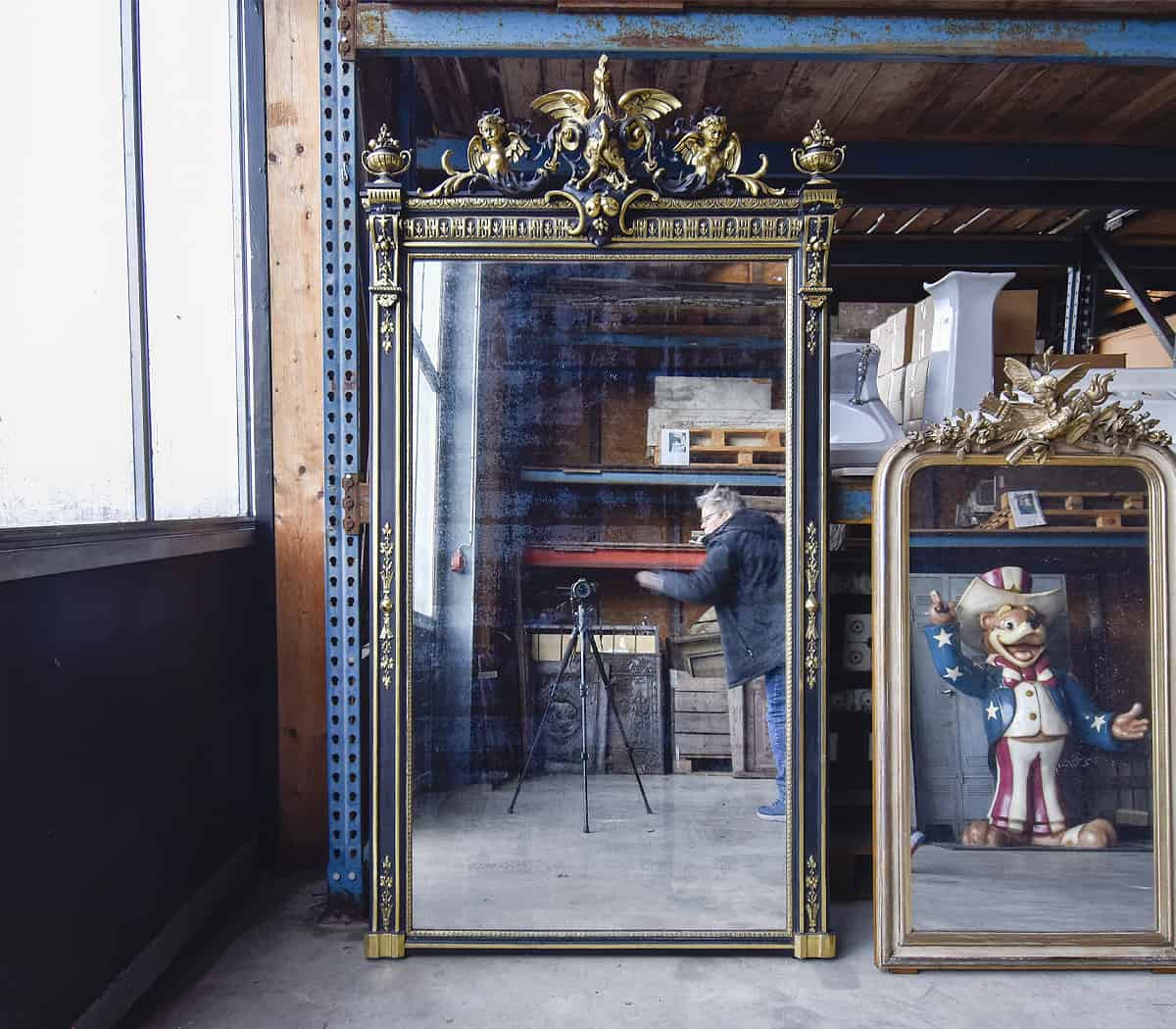 Antieke-kuifspiegel-Napoleon-III