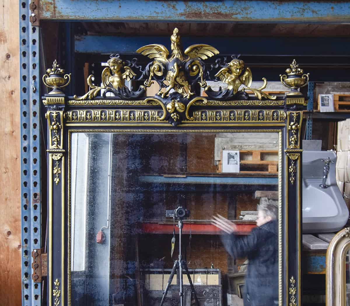 Antieke-kuifspiegel-Napoleon-III