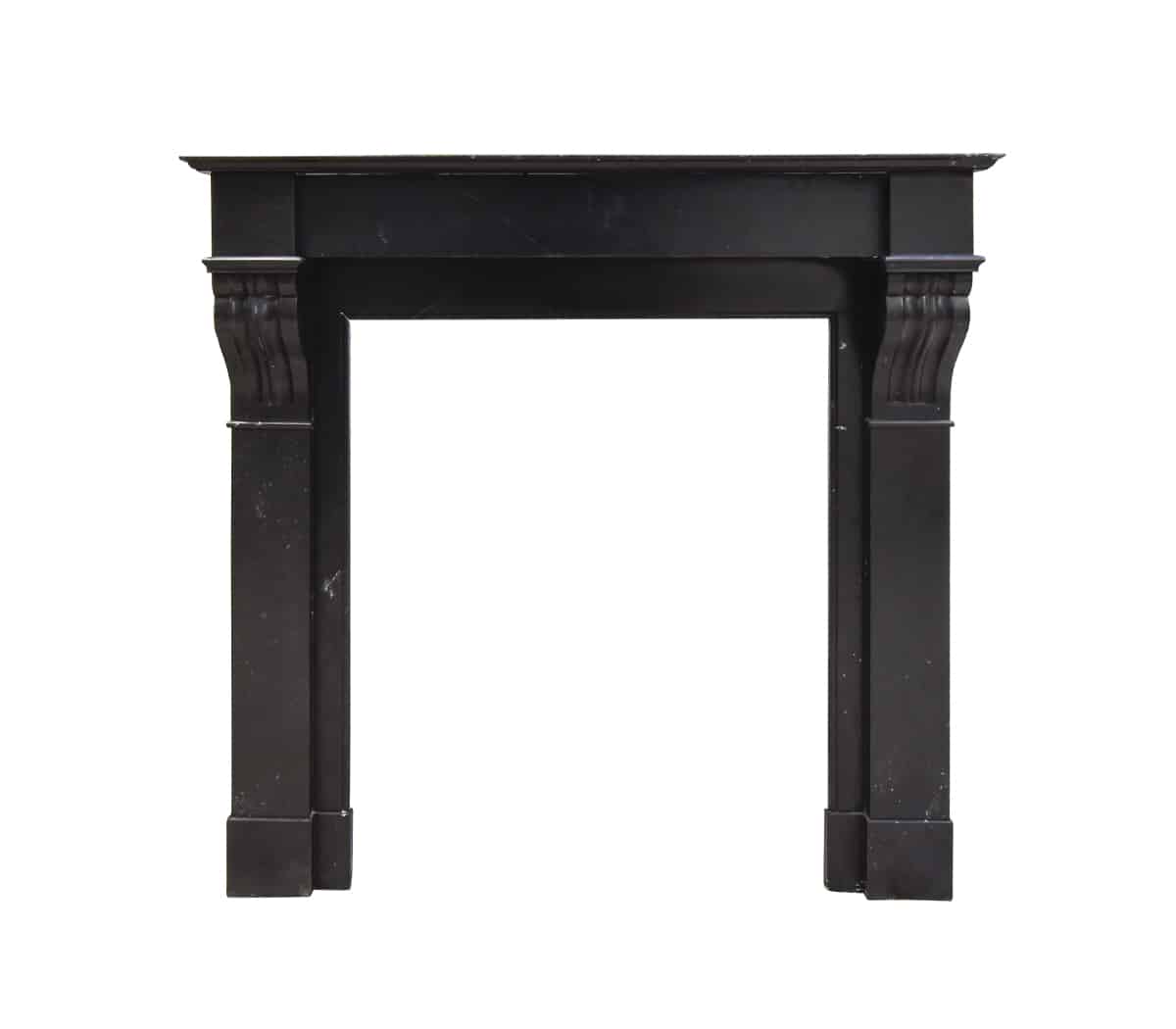 Zwart-marmeren-modillion-voorzetschouw