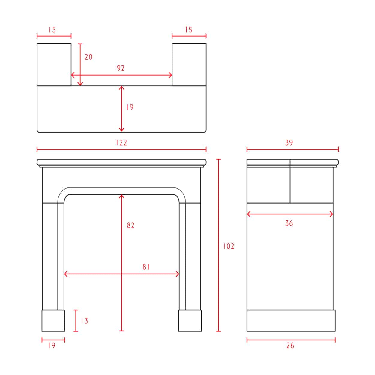 Camel-marmeren-ombouwschouw