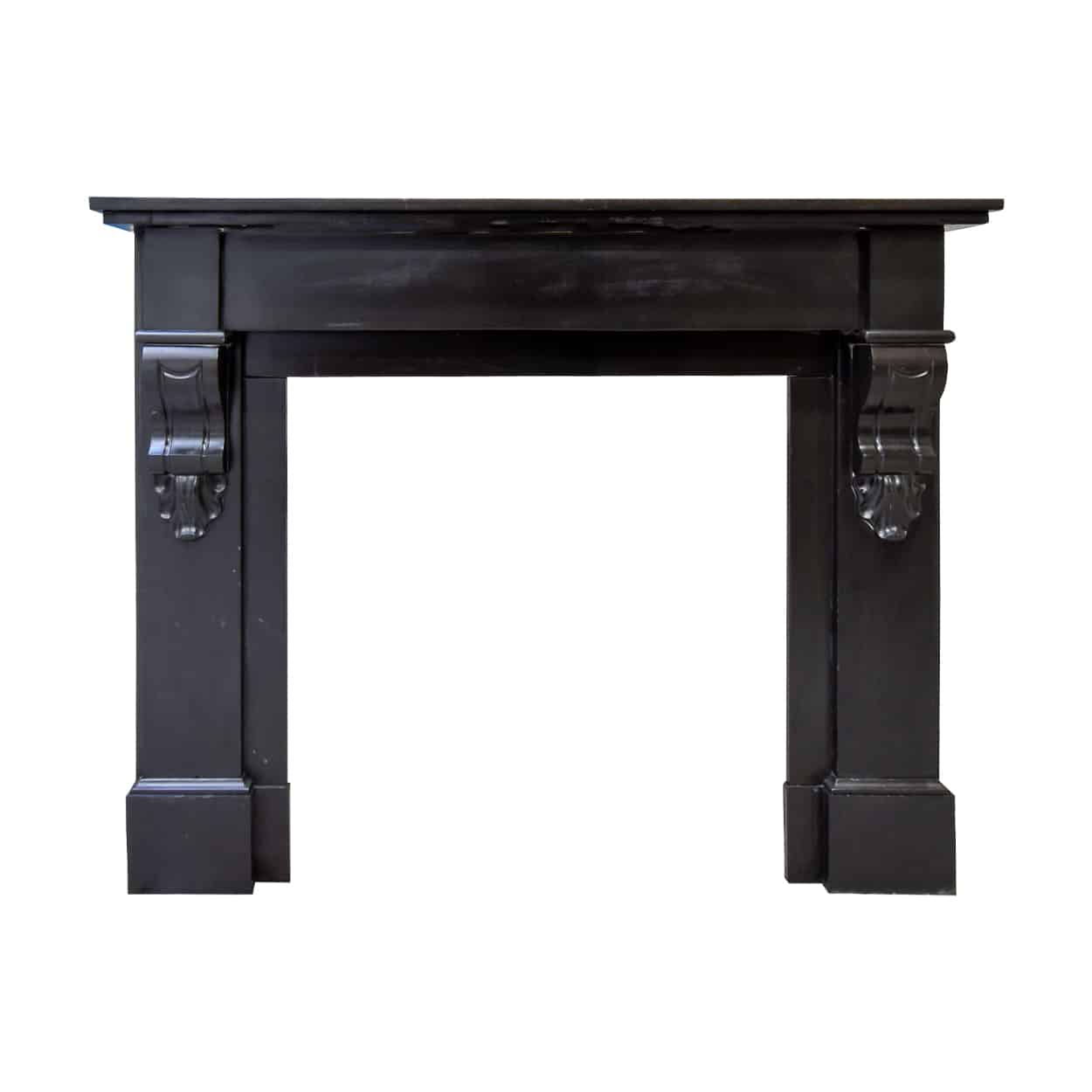 Zwart-marmeren-modillion-voorzetschouw