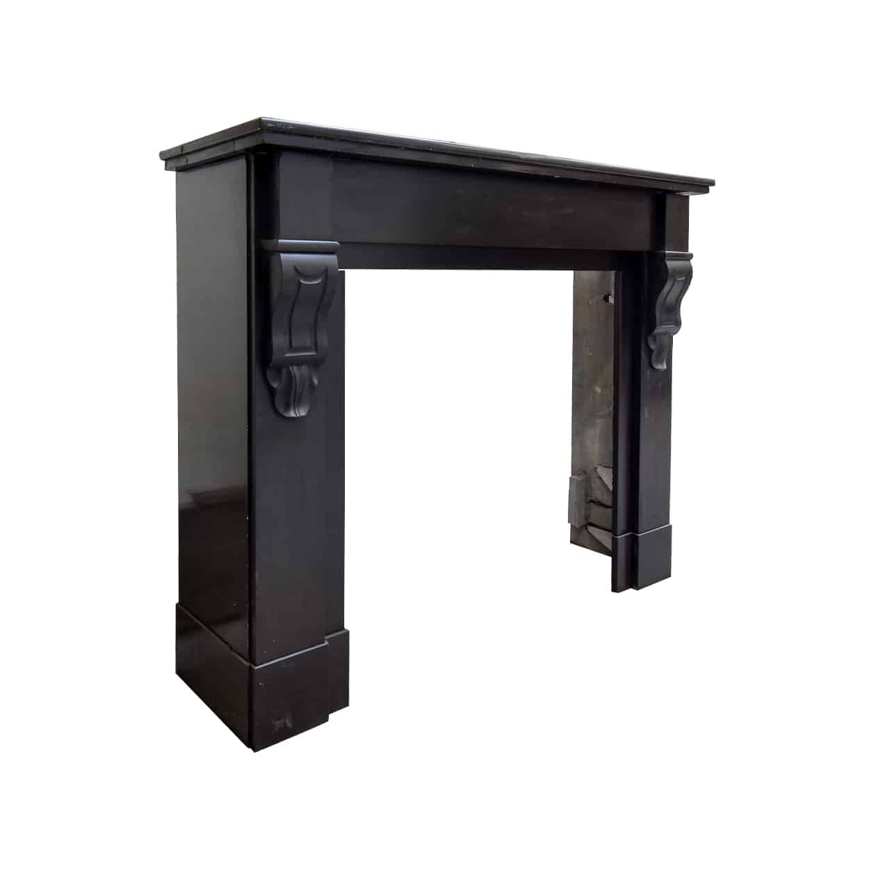 Zwart-marmeren-modillion-voorzetschouw