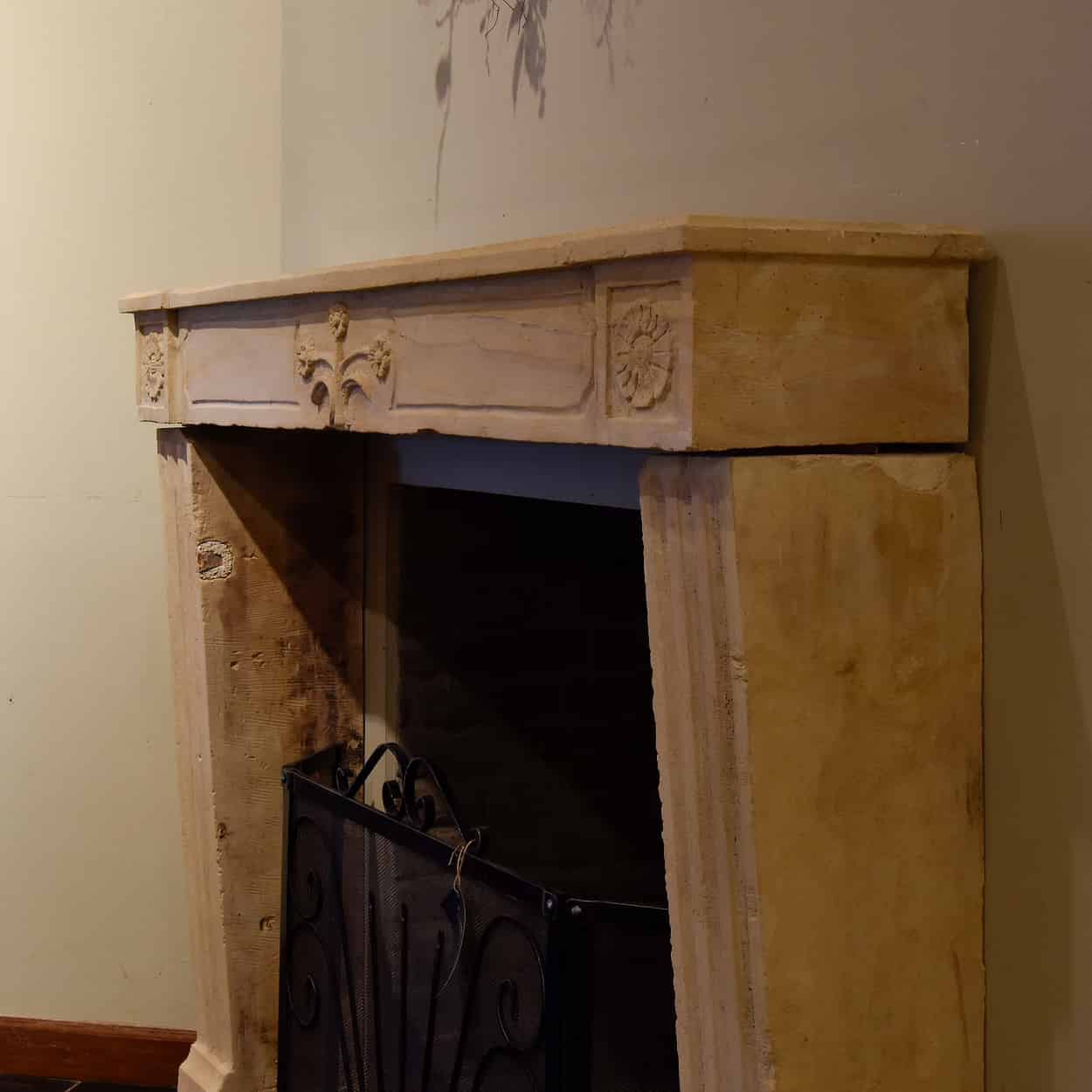 Old marble stone Front fireplace