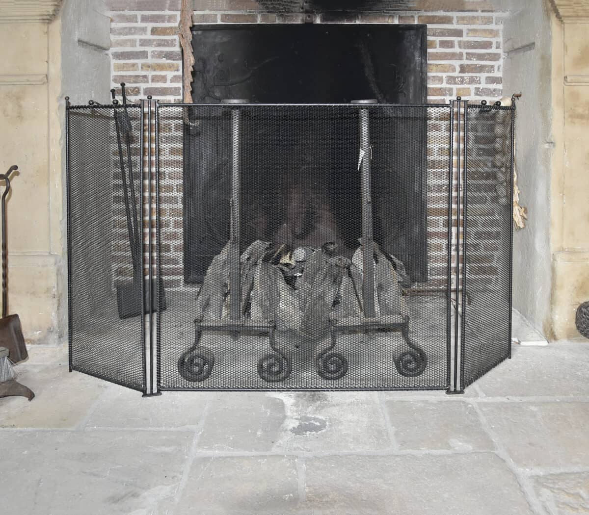 Haardscherm-driedelig