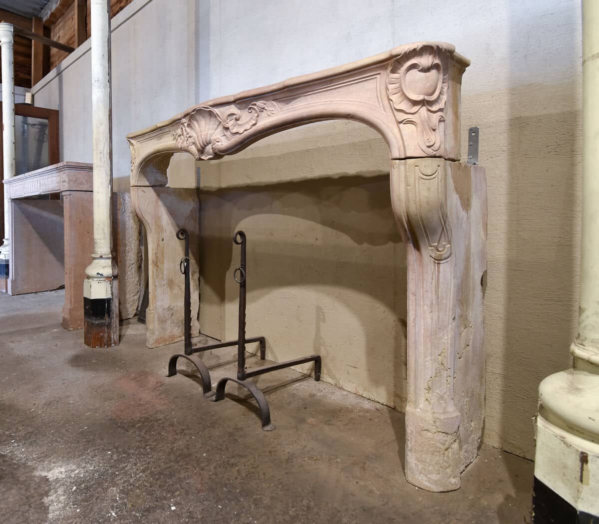 Marmerstenen-antieke-schouw-Louis-XV