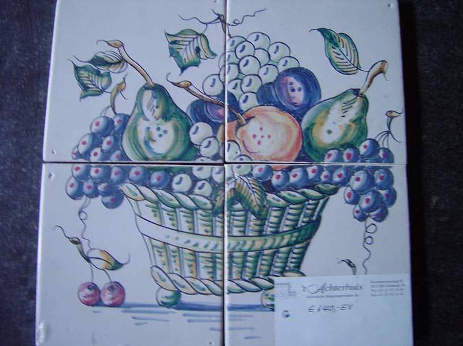 Tegeltableau-fruitmand