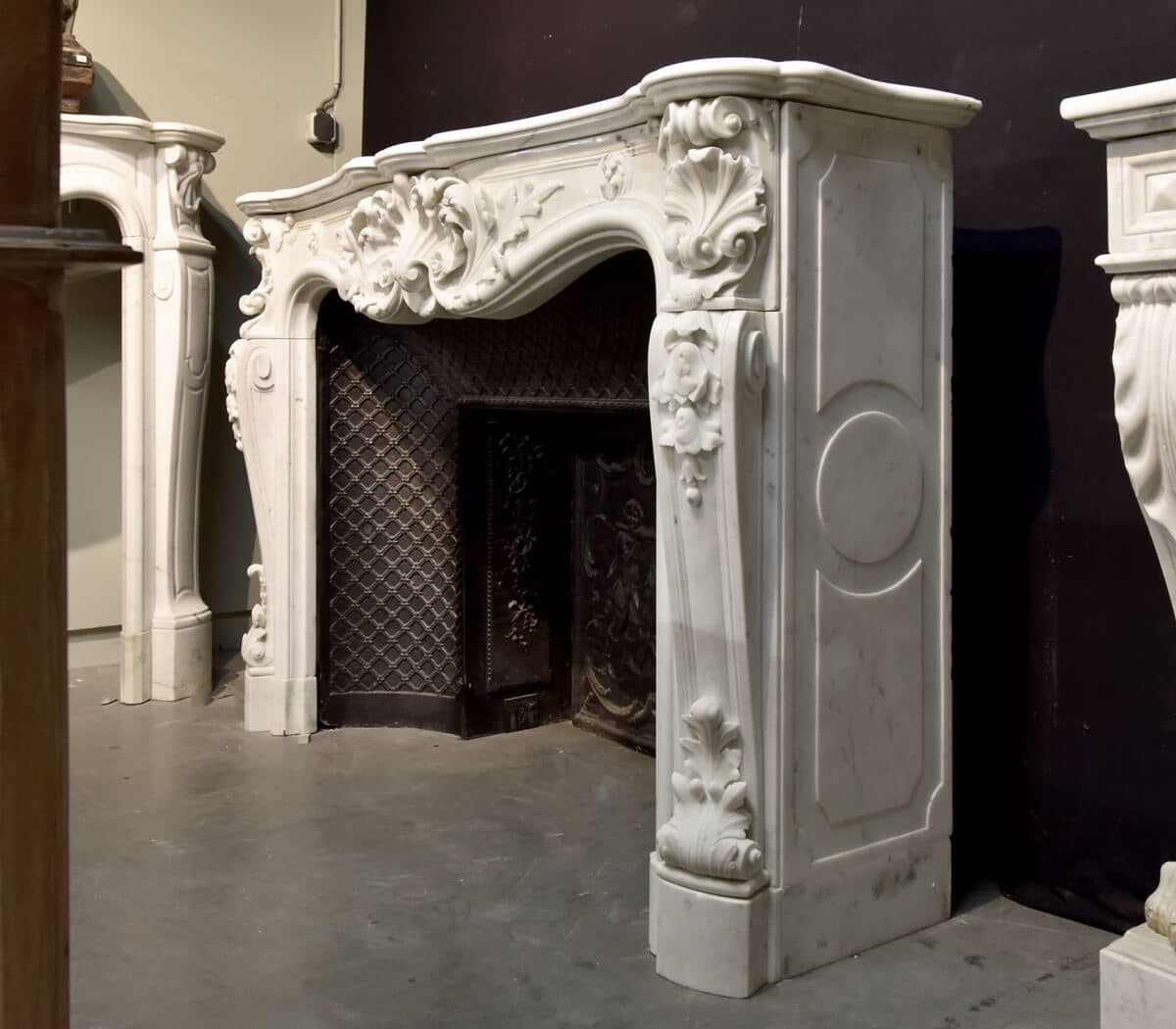 Antieke-Louis-XV-marmeren-voorzetschouw