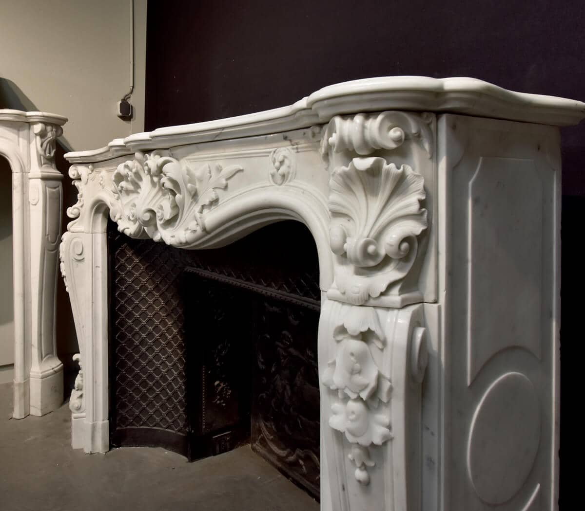 Antieke-Louis-XV-marmeren-voorzetschouw