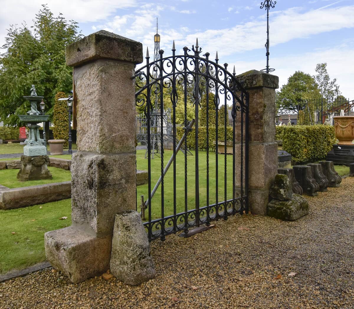 Granieten-poortpalen