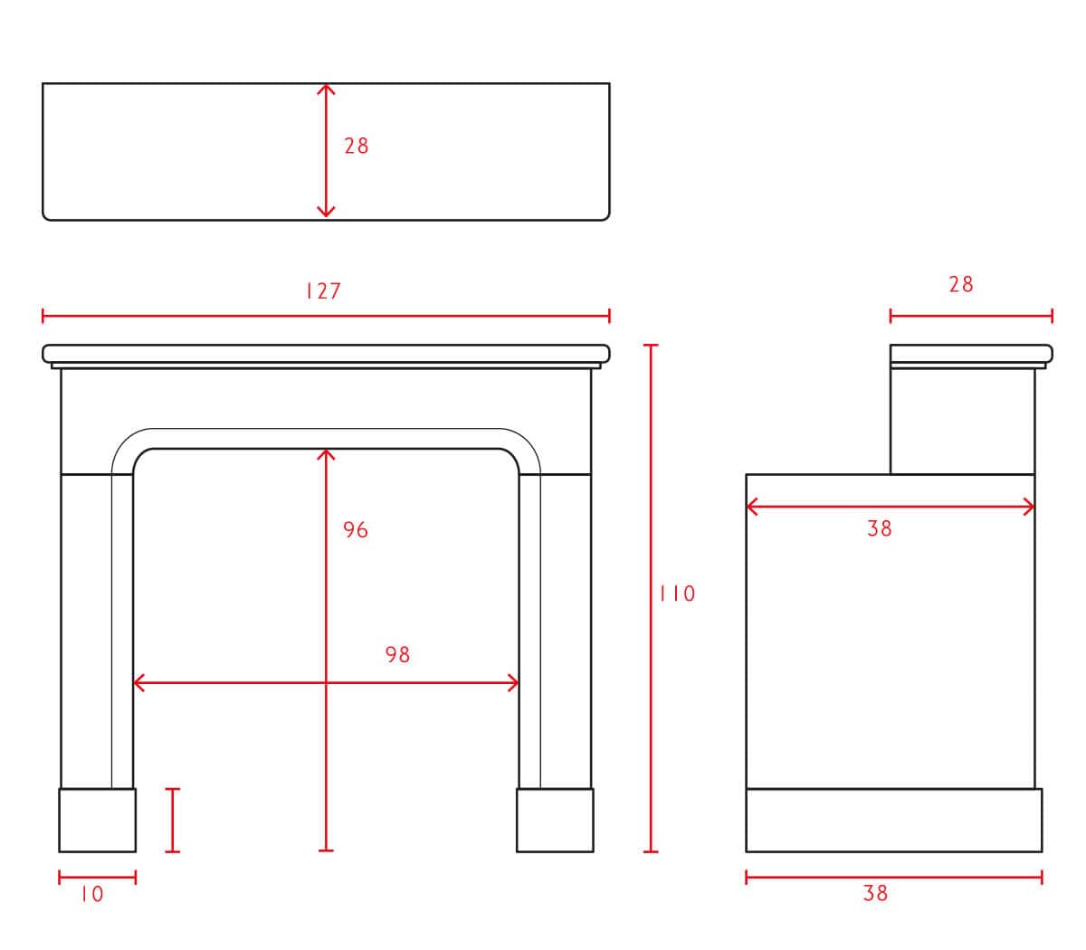 Marmerstenen-voorzetschouw