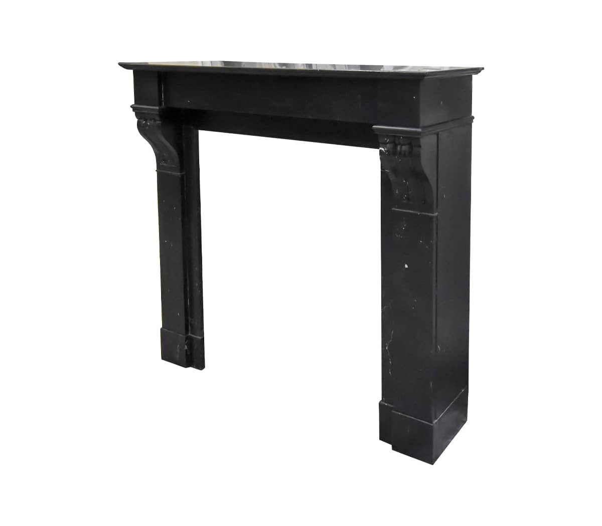 Zwart-marmeren-modillion-voorzetschouw