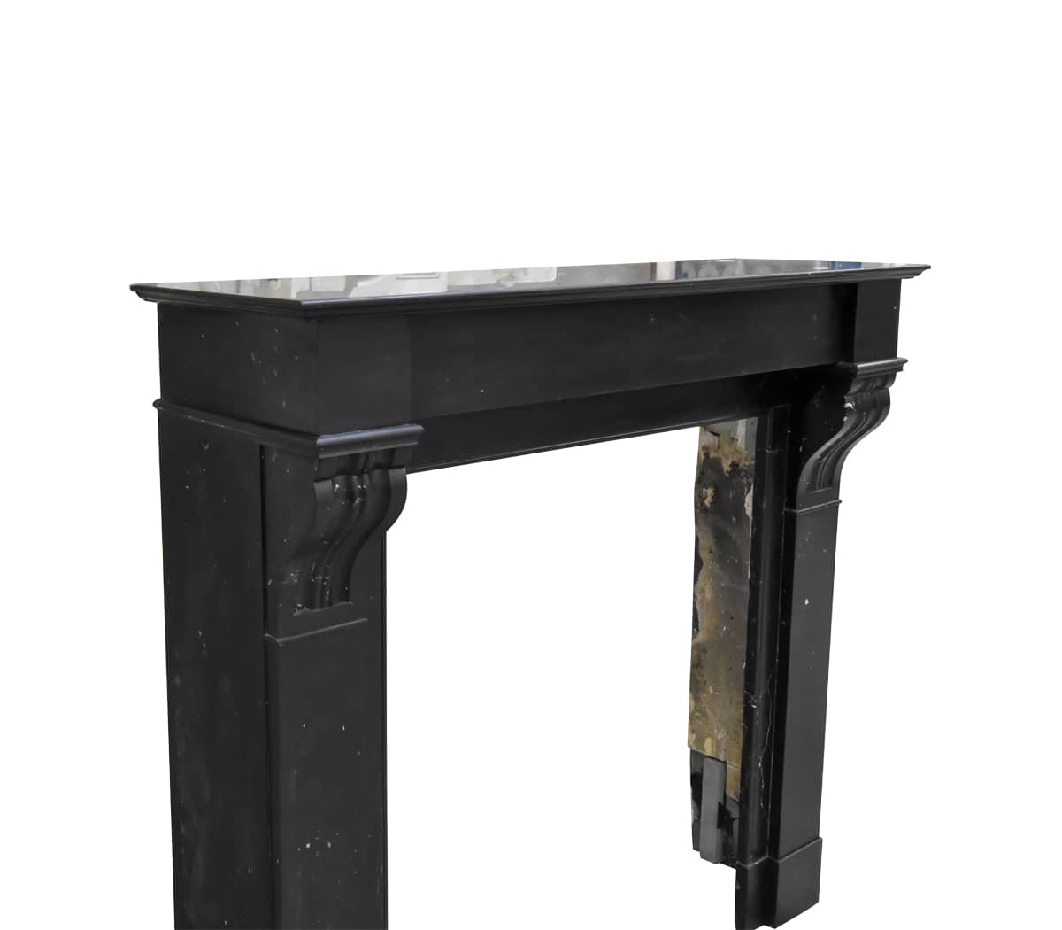 Zwart-marmeren-modillion-voorzetschouw
