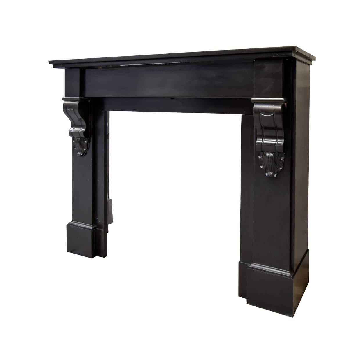 Zwart-marmeren-modillion-voorzetschouw