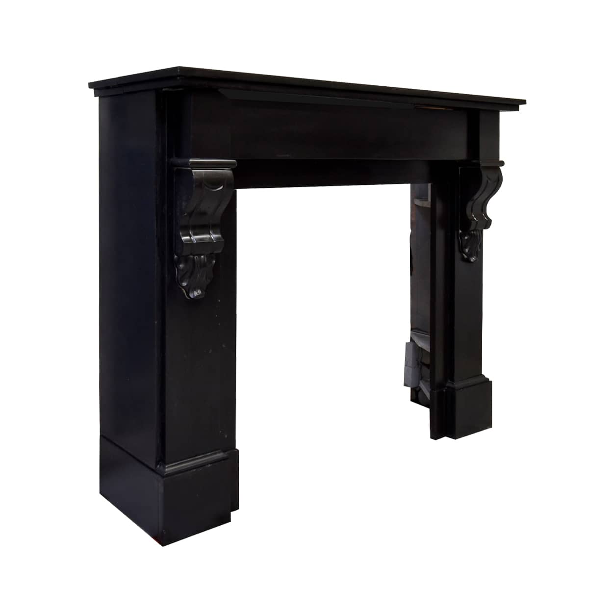 Zwart-marmeren-modillion-voorzetschouw