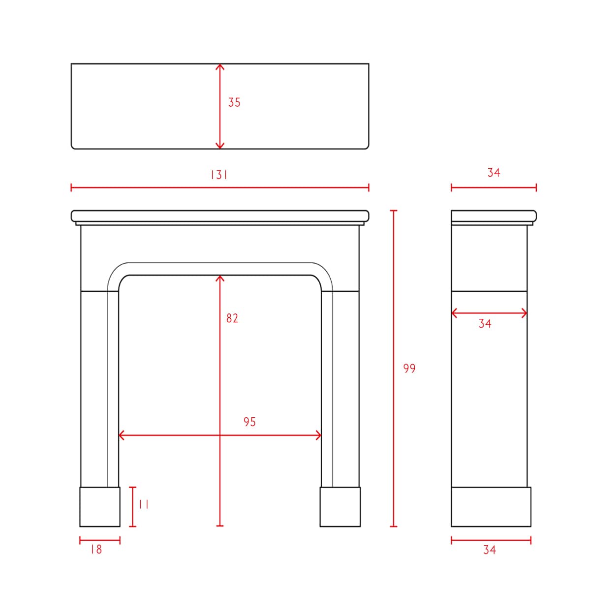 Marmeren-Pompadour-voorzetschouw