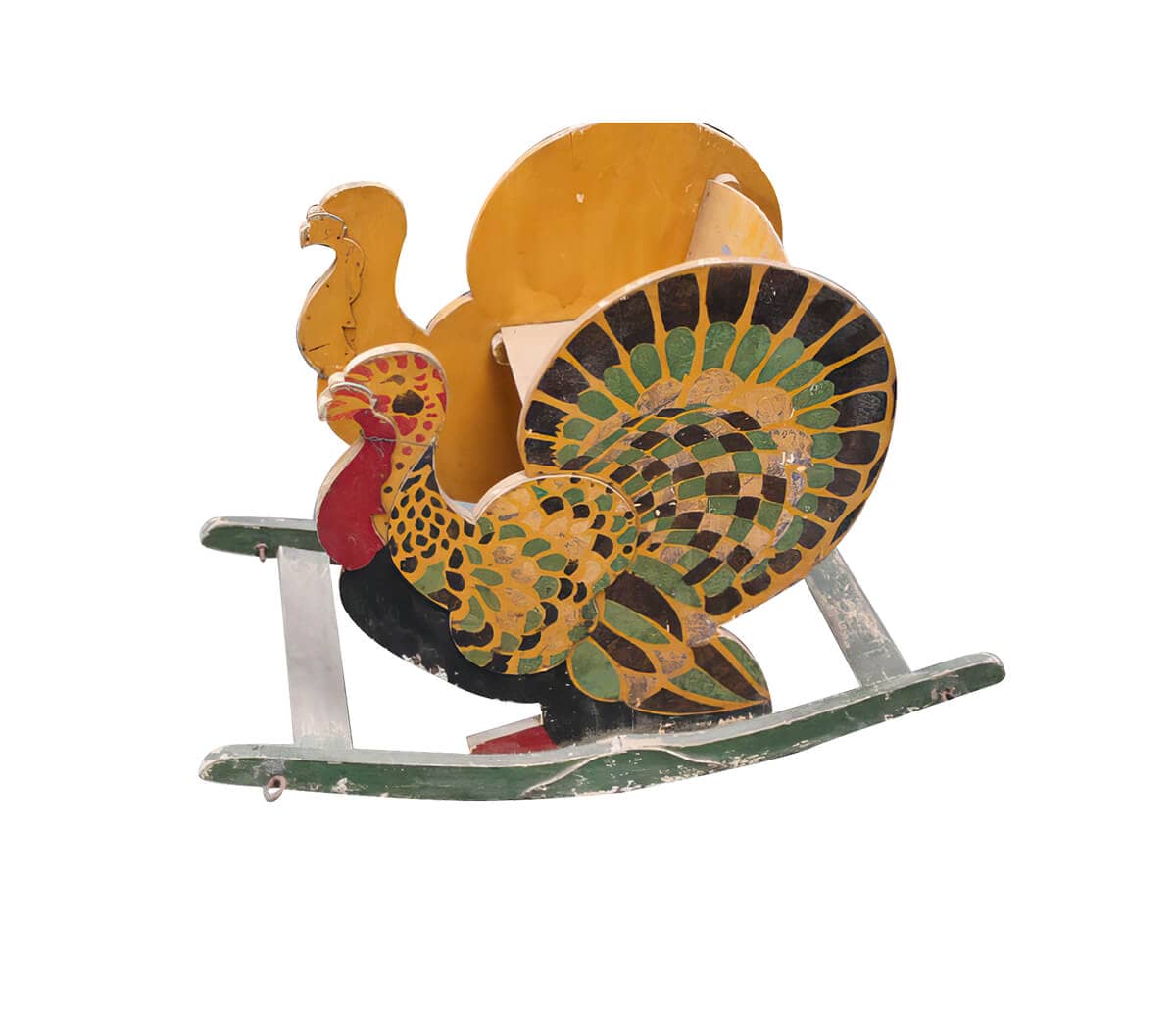 Antiek-speelgoed-kinder-schommelstoel-in-PAUW-model-in-goede-staat