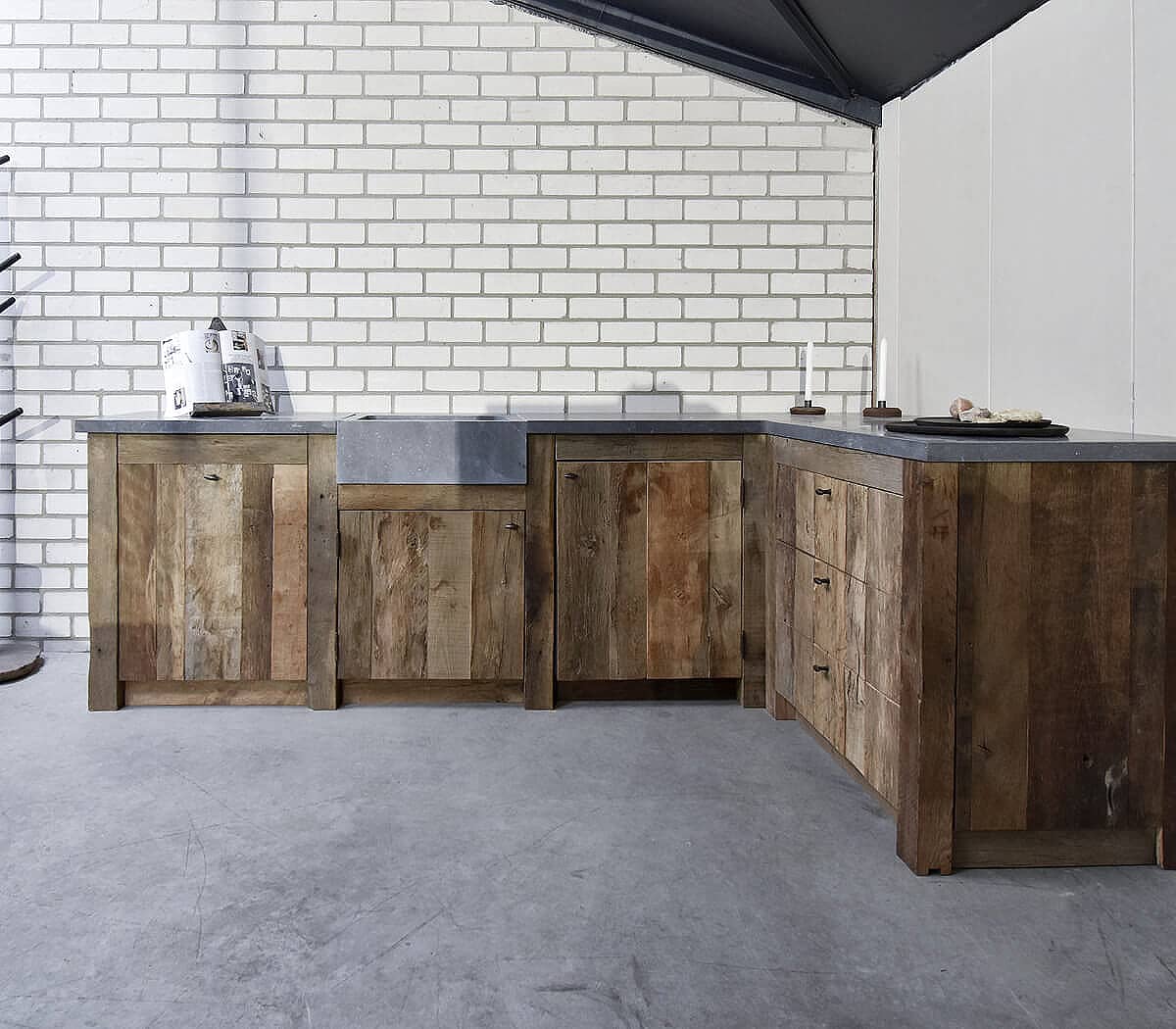 eiken-houten-hoekkeuken