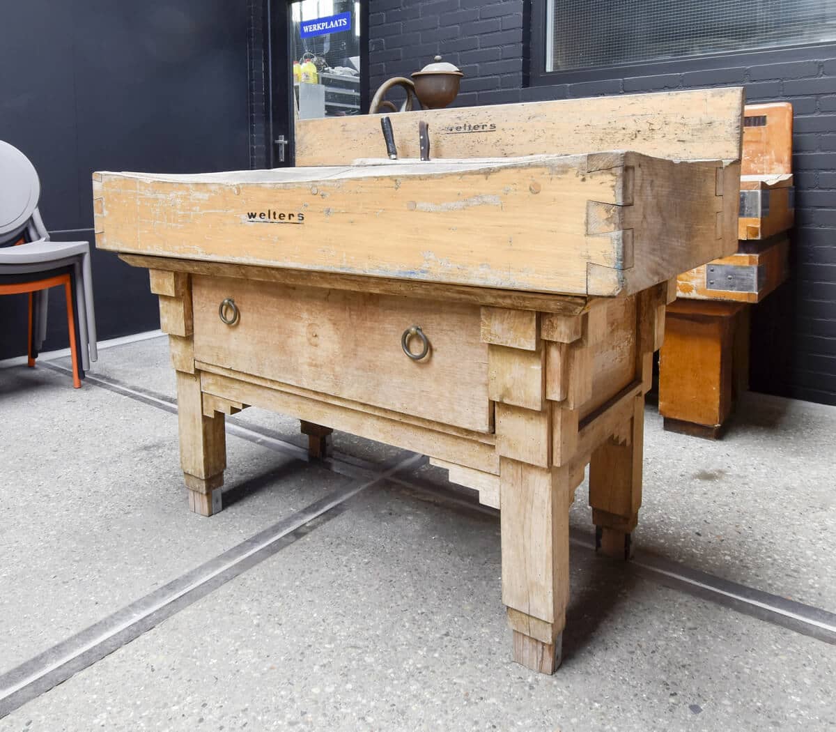 brede-hakblok-orgineel-oud-messen-gleuf-incl-messen