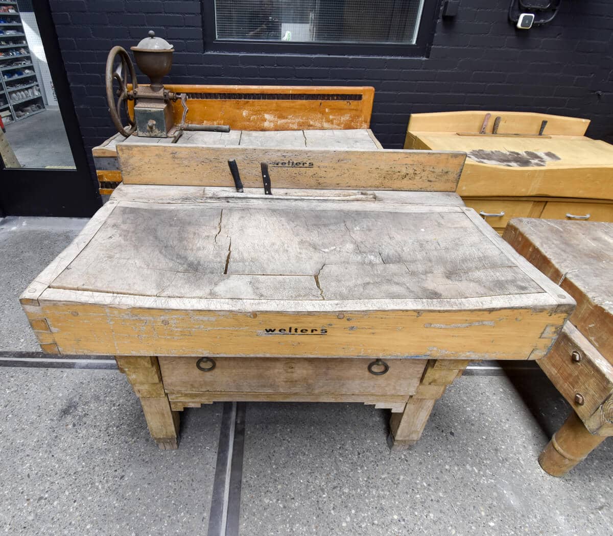 brede-hakblok-orgineel-oud-messen-gleuf-incl-messen