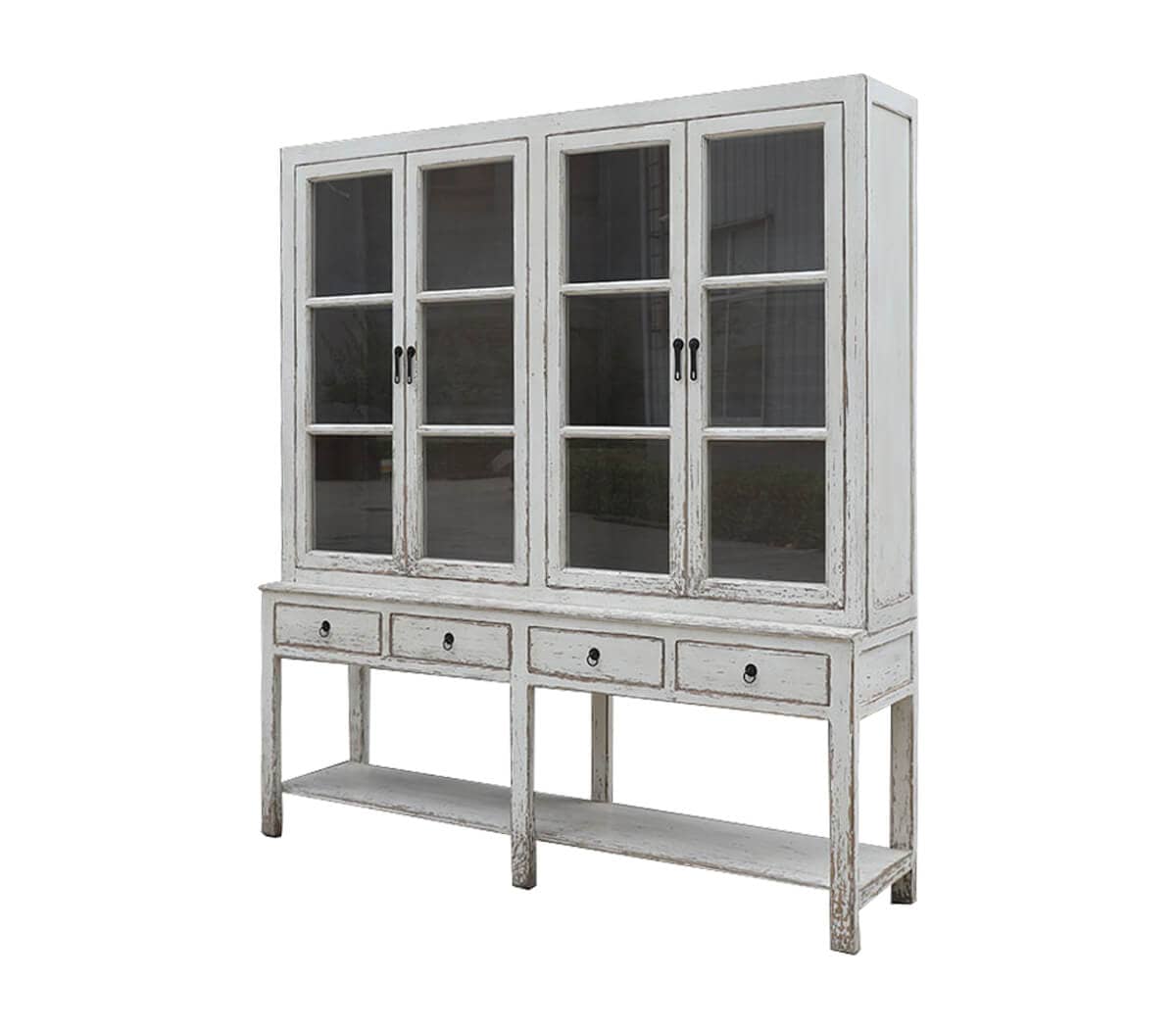 Buffetkast-met-2-deuren-met-glas-en-lades