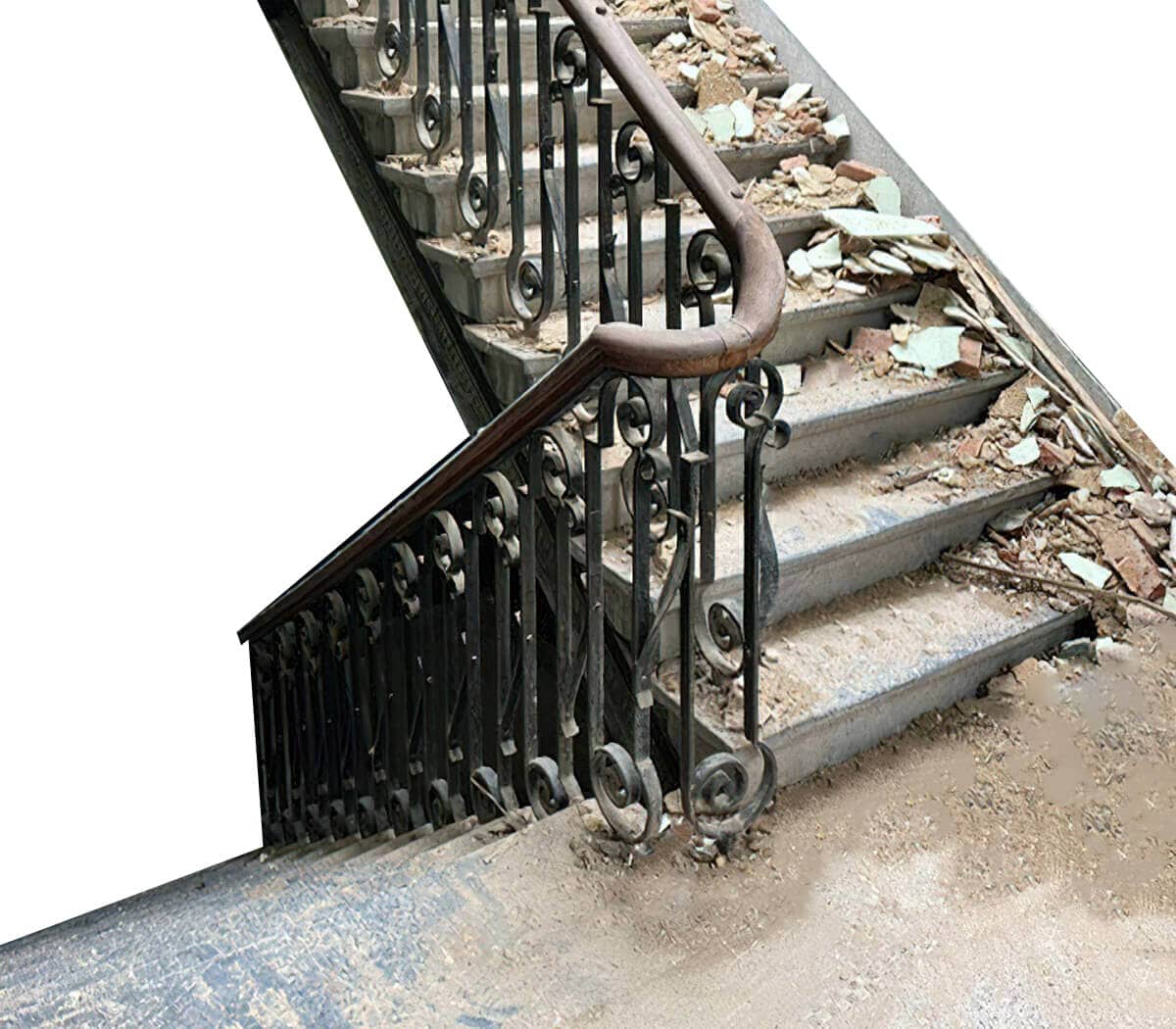 Oude-trap-met-Belgisch-hardstenen-traptredes-en-balustrade