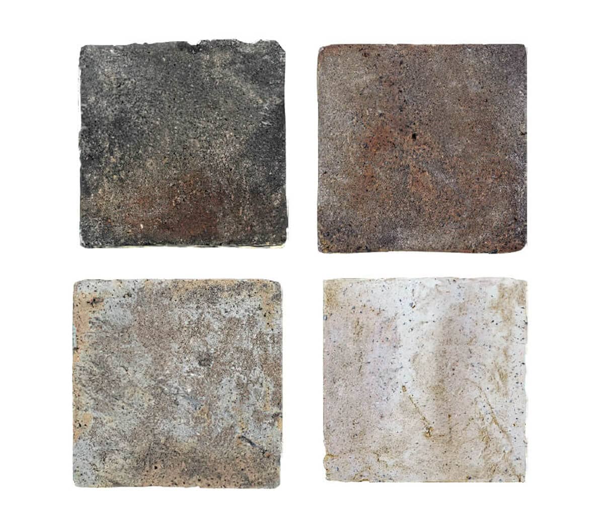 Cotto-Etrusco-TerreOssidate-Kleurvariaties-Nero2000-Bronzo-Piombo-OssidoDiCalcio