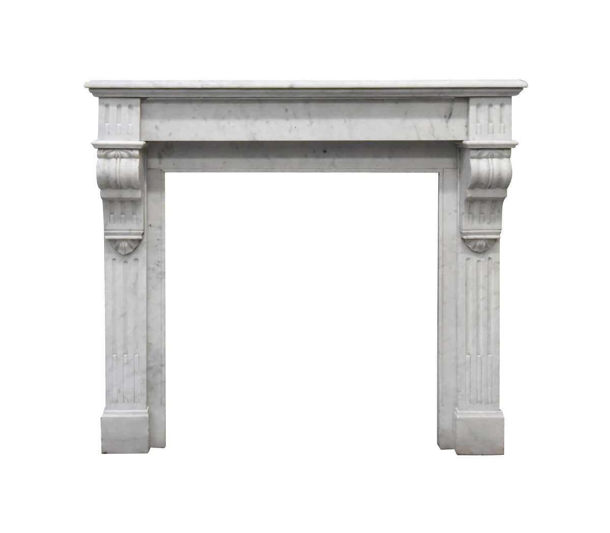 Carrara-marmeren-modillion-voorzetschouw