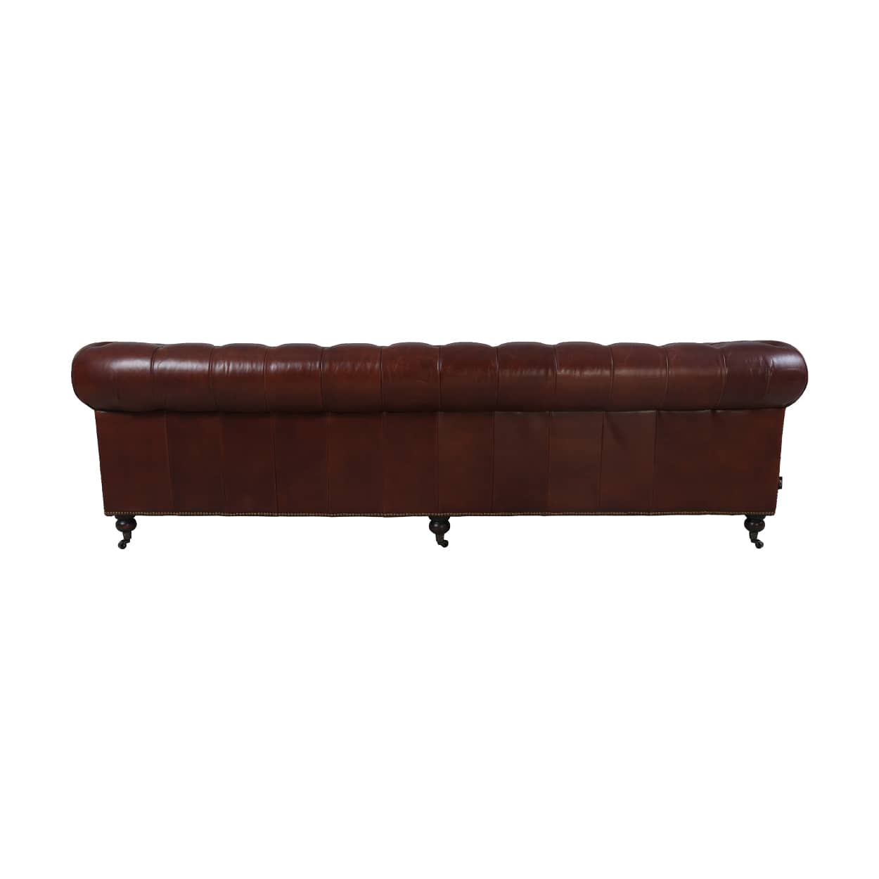 Chersterfield-4-zits-Eersteklas-rundleer-Vintage-Cigar